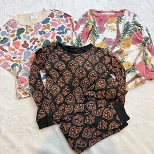 Burt’s Bees & Hanna Andersson Pajama Lot 2T Girls Cotton Floral